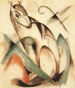 Franz Marc Seated Mythical Animal (mk34) oil painting reproduction